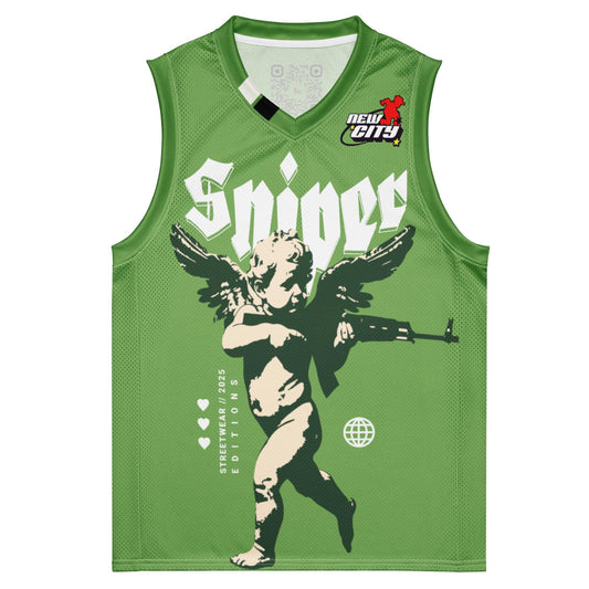 Sniper Cupid Basketball Jersey, Premium Sports Apparel, Men's Jersey, Gift for Him, Valentine's Day Sportswear