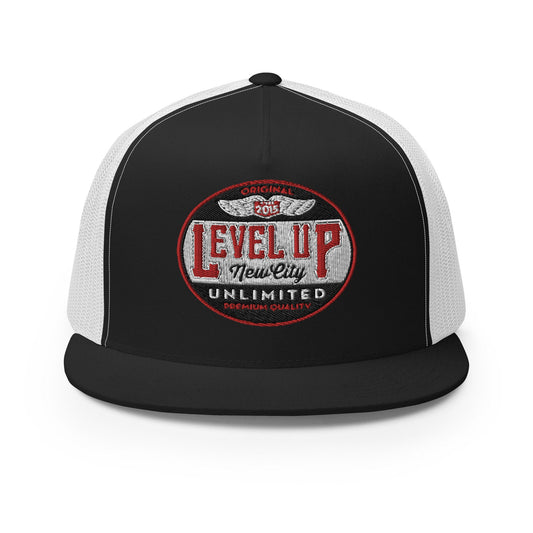 Level Up "Hundreds to Com,mas" Trucker Cap, Streetwear Headwear, Unique Gift, Hip Hop Streetwear, Urban Cap, Cool Gift Idea, Unique Headwear