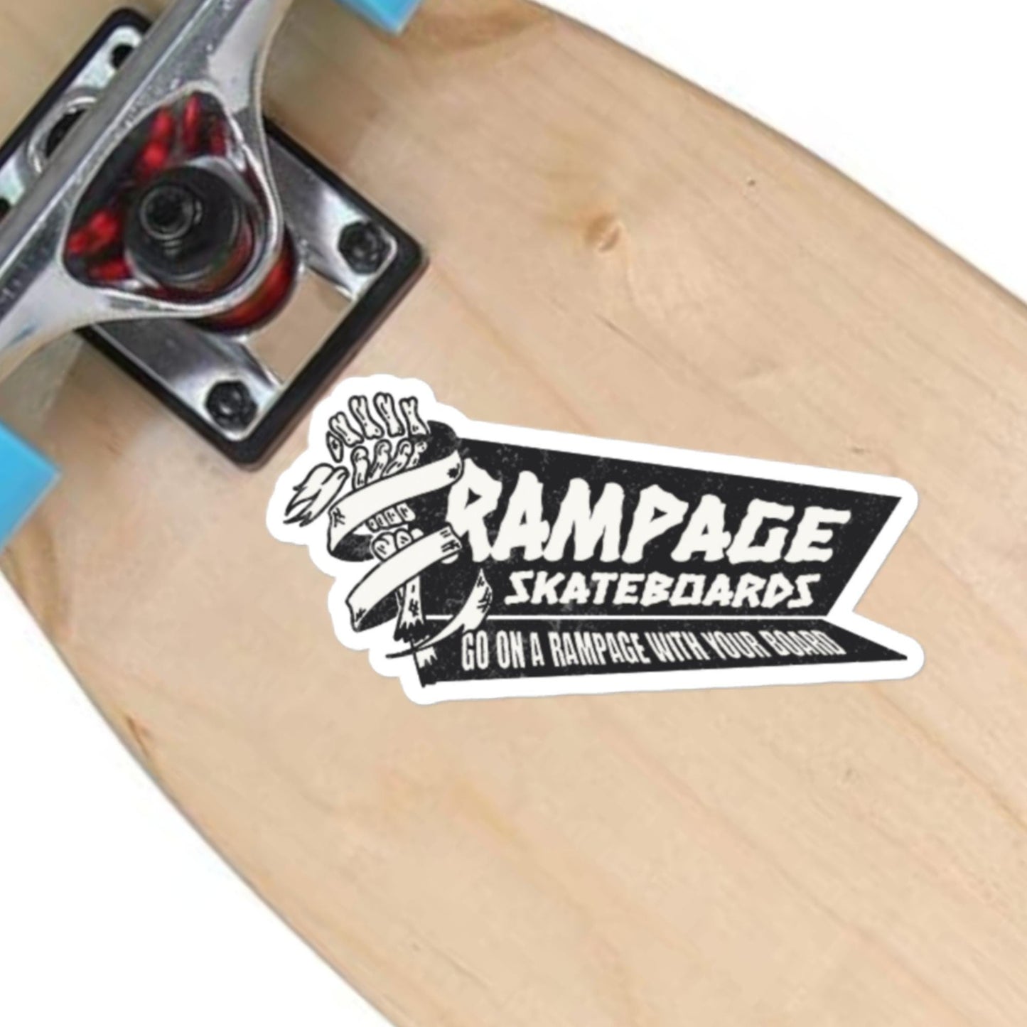 Durable Rampage Skateboard Sticker, Skater Decal, Stylish Sticker, Rampage Artwork, Gift for Skaters