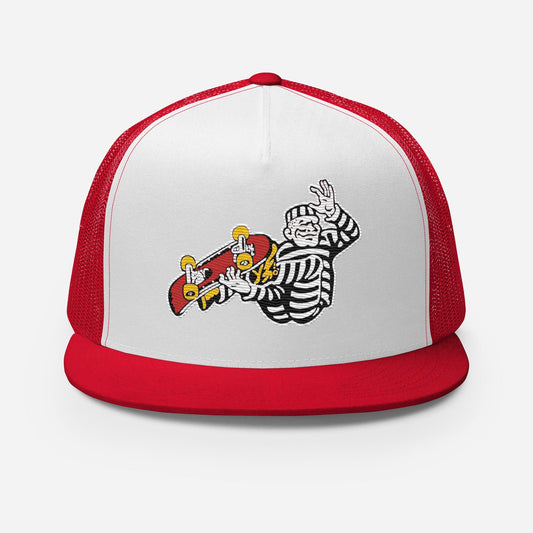 Cell Block Skateboarder Trucker Hat, Urban Snapback Cap, Vintage Inspired Hat, Men's Accessory, Women's Accessory