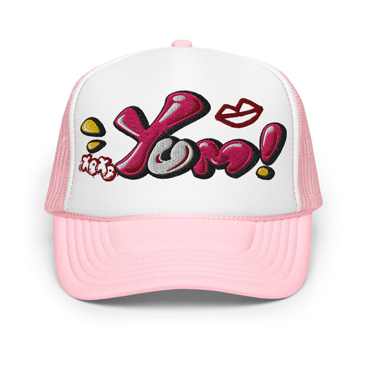 Yummy Girl Trucker Hat, Foam Mesh Cap, Snapback Style, Yummy Girl Trending Apparel, Cool Cap