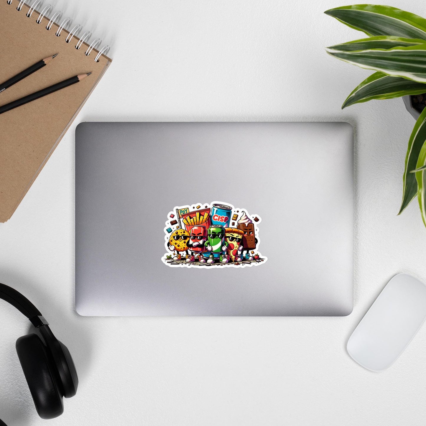 Snack Squad Sticker, Fun Food Sticker, Decorative Decal, Laptop Sticker, Gift for Friends, Notebook Sticker