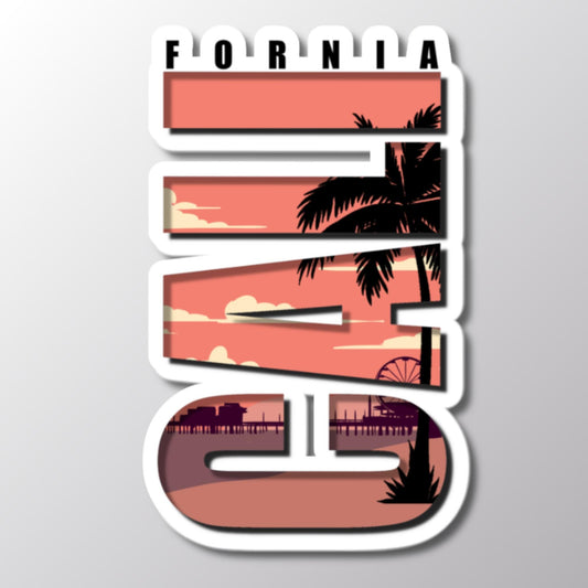 California Sticker, State Sticker, Vinyl Sticker, Travel Sticker, Waterproof Decal, Laptop Sticker, Car Sticker