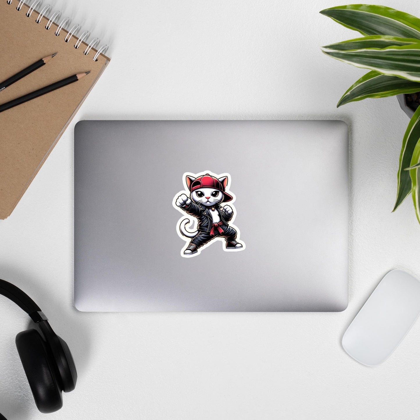 Battle Cat Sticker for Laptop, Cat Decal, Trained Cat Decal, Helmet Sticker, Unique Gift, Battle Cat Vinyl