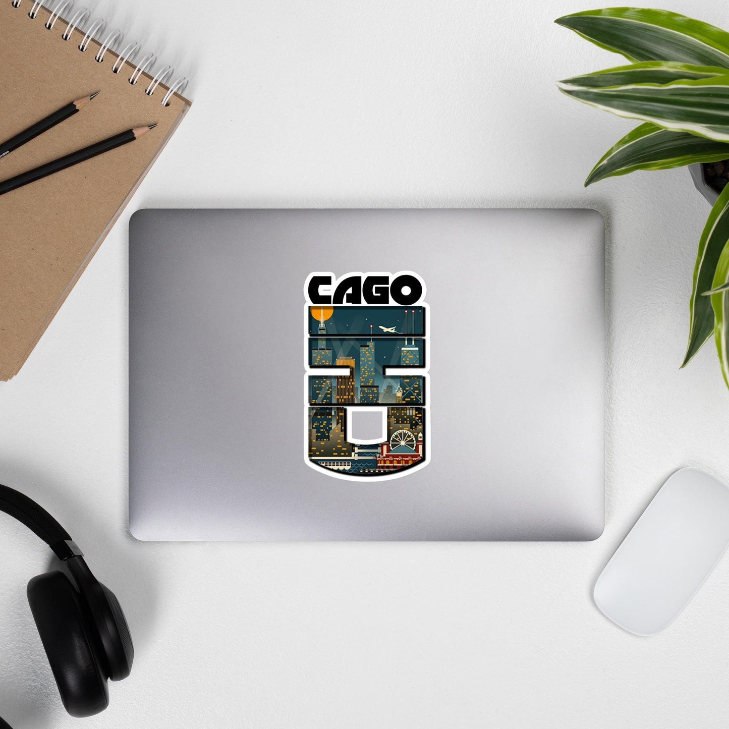 Chicagoland Sticker, Urban Art Decal, Chicago Souvenir, Laptop Sticker, Travel Gift, City Decoration
