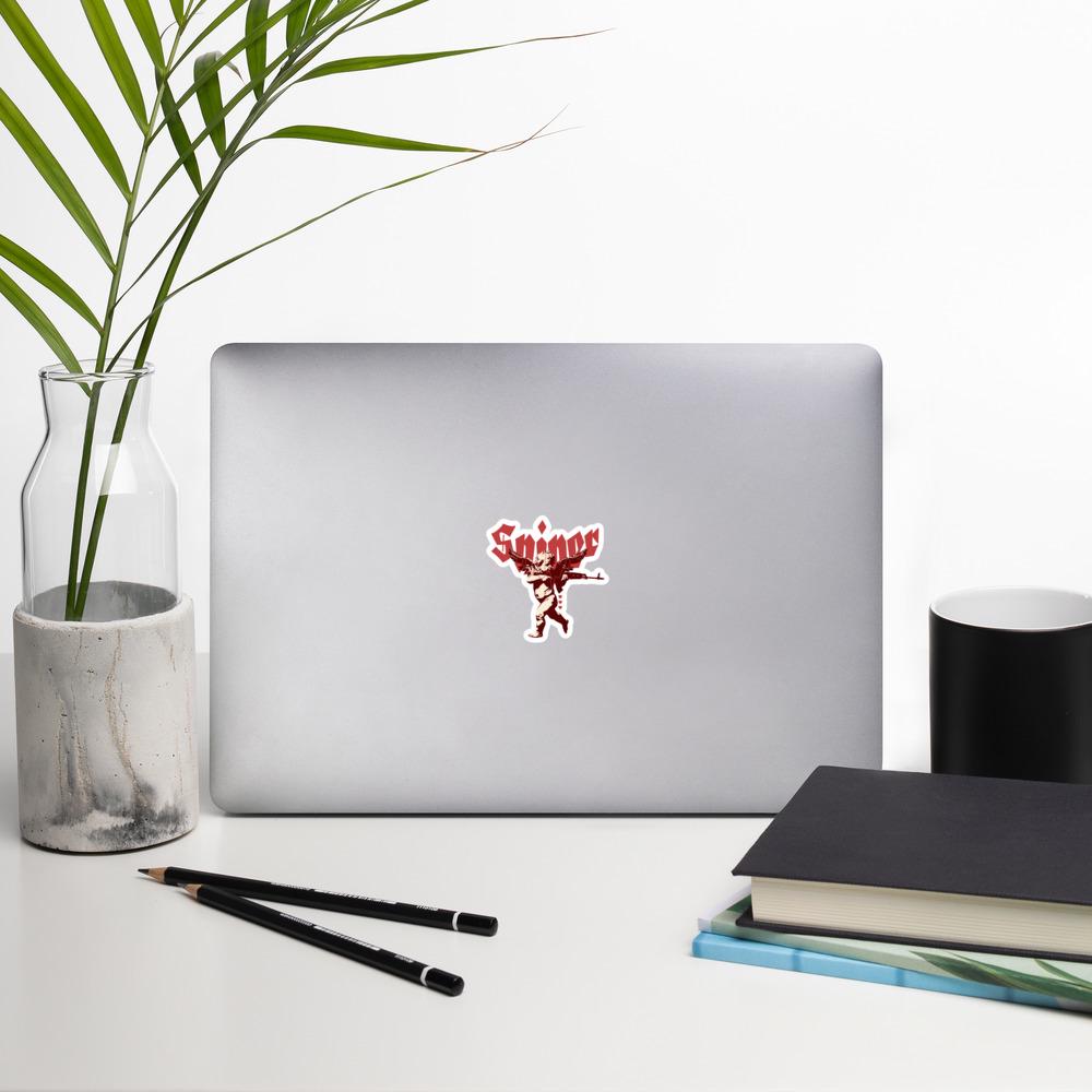 Sniper Cupid Stickers, Cupid with Machine Gun, Love Sniper Decals, Scrapbook Stickers, Valentine's Stickers, Planner Decor
