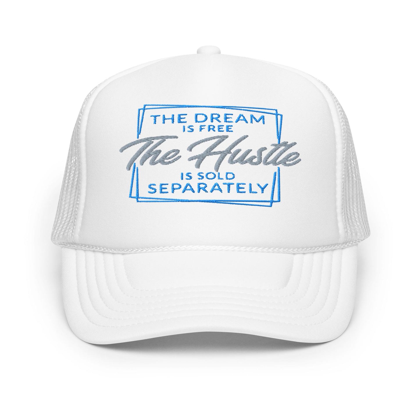 The Hustle Foam Trucker Hat, Adjustable Snapback, Streetwear Cap, Casual Outfit Accessory, Unisex Hat, Summer Fashion