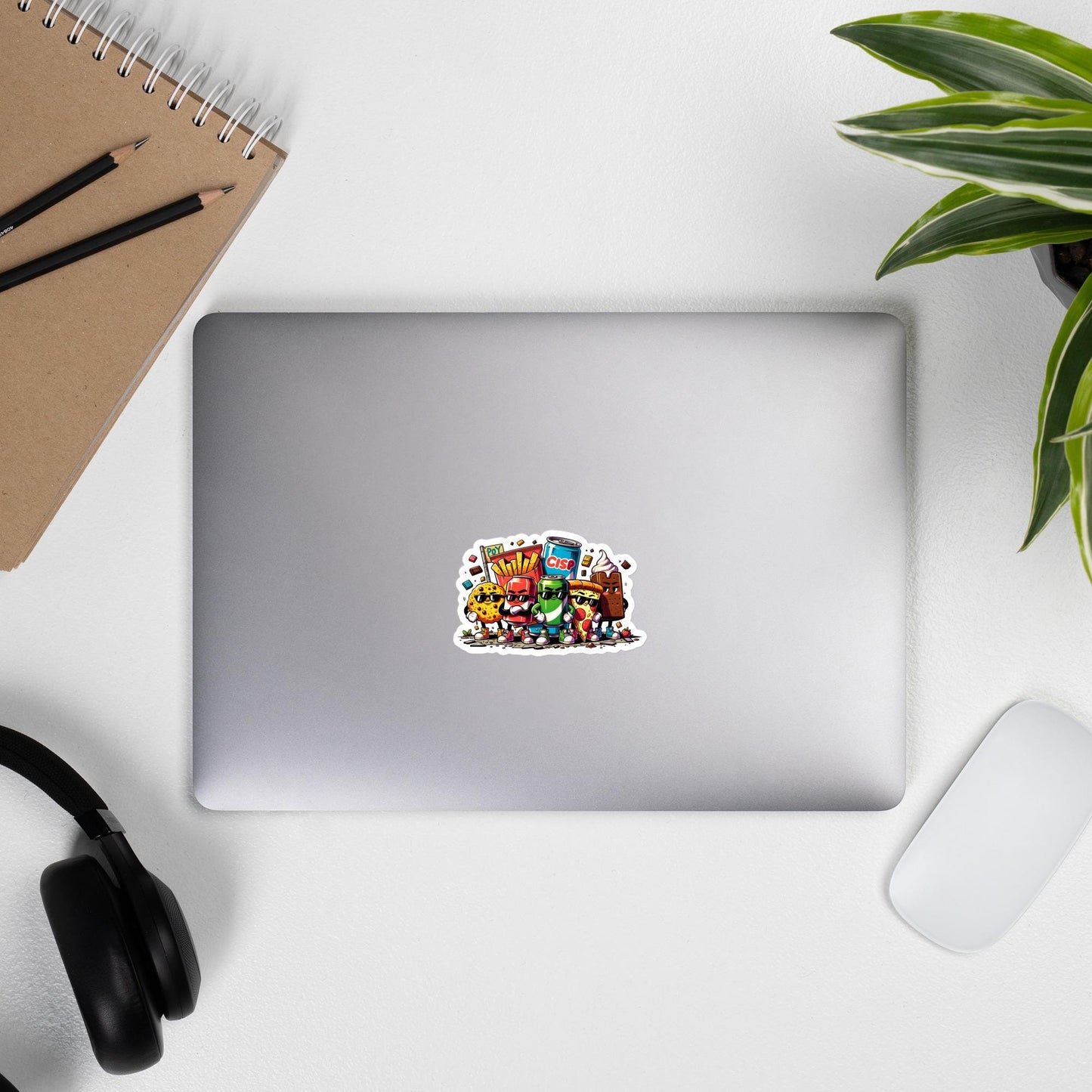 Snack Squad Sticker, Fun Food Sticker, Decorative Decal, Laptop Sticker, Gift for Friends, Notebook Sticker