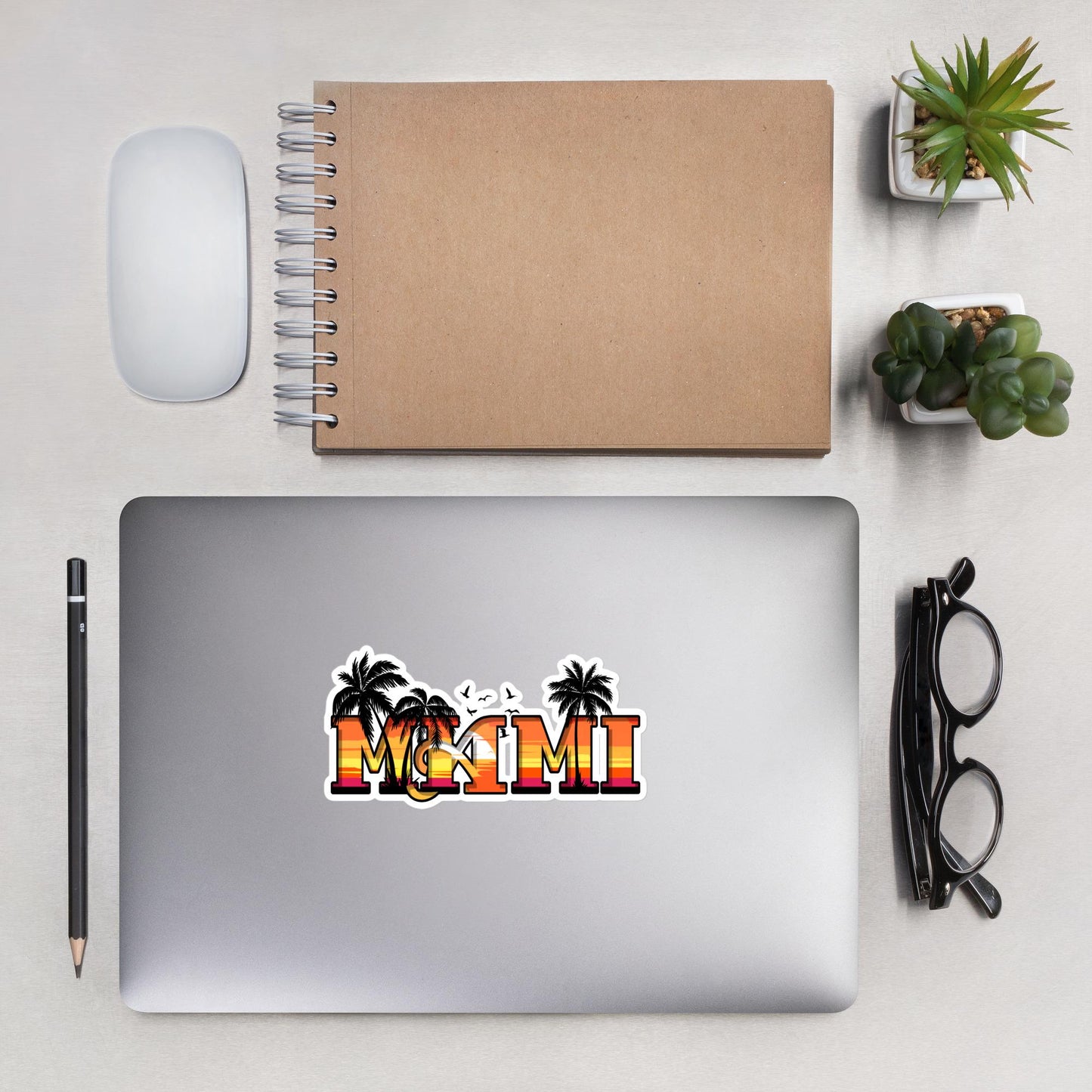 Miami Florida Sticker, Travel Souvenir, Miami Decal, Florida Map Sticker, Vacation Keepsake, Beach Lover Gift
